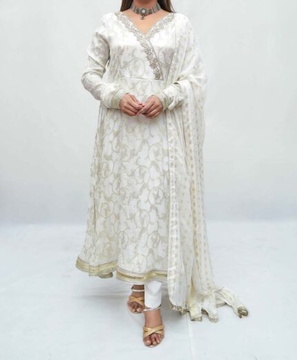 White Dupattas/Shawls with Suit